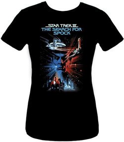 Star Trek Juniors T-shirt - The Search For The Spock Black Tee