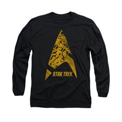 Star Trek Shirt Delta Crew Long Sleeve Black Tee T-Shirt