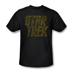 Star Trek Shirt Distressed Logo Black T-Shirt