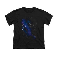 Star Trek Shirt Kids Spock Constellation Black T-Shirt