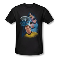 Star Trek Shirt Slim Fit Among The Stars Black T-Shirt