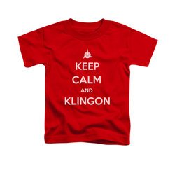 Star Trek - The Next Generation Shirt Kids Calm Klingon Red Youth Tee T-Shirt