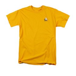 Star Trek - The Next Generation Shirt TNG Engineering Emblem Adult Gold Tee T-Shirt