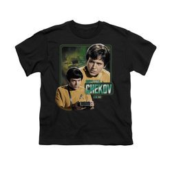 Star Trek - The Original Series Shirt Kids Ensign Chekov Black Youth Tee T-Shirt
