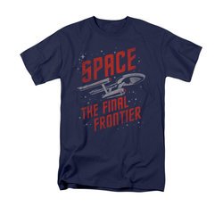 Star Trek - The Original Series Shirt Space Travel Adult Navy Tee T-Shirt