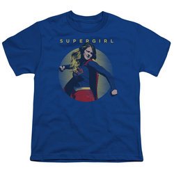 Supergirl Kids Shirt Classic Hero Royal Blue T-Shirt