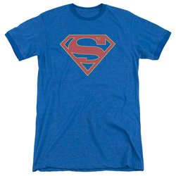 Supergirl Logo Royal Blue Ringer Shirt