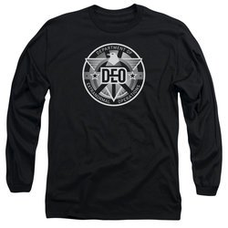 Supergirl Long Sleeve Shirt DEO Symbol Black Tee T-Shirt