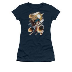 Supergirl Shirt #1 Juniors Navy Blue Tee T-Shirt