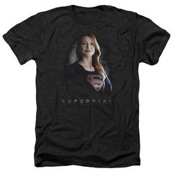 Supergirl Shirt Standing Tall Heather Black T-Shirt