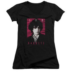 Syd Barrett Juniors V Neck Shirt Syd Black T-Shirt