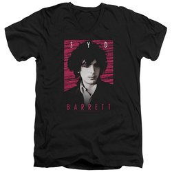 Syd Barrett Slim Fit V-Neck Shirt Syd Black T-Shirt