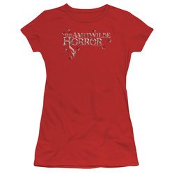 The Amityville Horror Juniors Shirt Flies Red T-Shirt