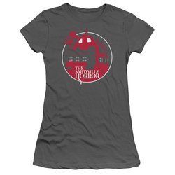 The Amityville Horror Juniors Shirt Red House Charcoal T-Shirt