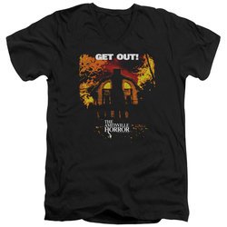 The Amityville Horror Slim Fit V-Neck Shirt Get Out Black T-Shirt