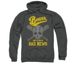 The Bad News Bears Hoodie Sweatshirt Always Bad News Charcoal Adult Hoody Sweat Shirt