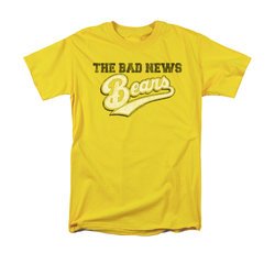 The Bad News Bears Shirt Logo Adult Yellow Tee T-Shirt