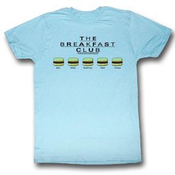 The Breakfast Club Shirt Sammiches Adult Light Blue Tee T-Shirt