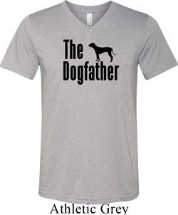 The Dog Father Black Print Mens Tri Blend V-neck Shirt