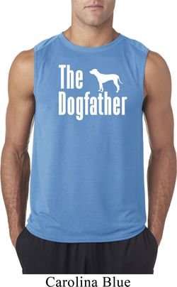 The Dog Father White Print Mens Sleeveless Shirt