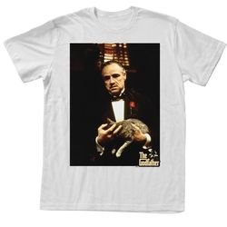 The Godfather Shirt Cat Leone Adult White Tee T-Shirt