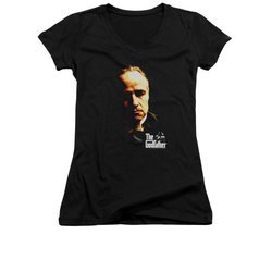 The Godfather Shirt Juniors V Neck Don Vito Black Tee T-Shirt