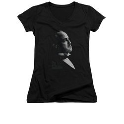 The Godfather Shirt Juniors V Neck Graphic Vito Black Tee T-Shirt