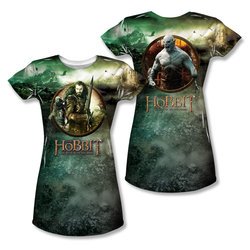 The Hobbit Battle Of The Five Armies Dwarves Vs Azog Sublimation Juniors Shirt Front/Back Print
