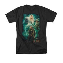 The Hobbit Battle Of The Five Armies Shirt Elrond's Crew Adult Black Tee T-Shirt