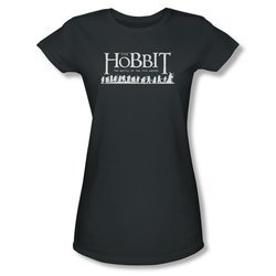 The Hobbit Battle Of The Five Armies Shirt Juniors Walking Logo Charcoal Tee T-Shirt