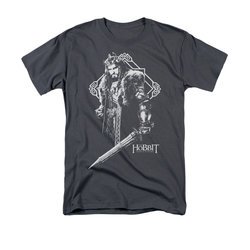 The Hobbit Battle Of The Five Armies Shirt King Thorin Adult Charcoal Tee T-Shirt