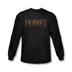 The Hobbit Battle Of The Five Armies Shirt Logo Long Sleeve Black Tee T-Shirt