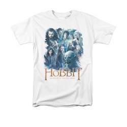 The Hobbit Battle Of The Five Armies Shirt Main Characters Adult White Tee T-Shirt