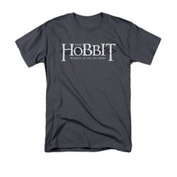 The Hobbit Battle Of The Five Armies Shirt Ornate Logo Adult Charcoal Tee T-Shirt