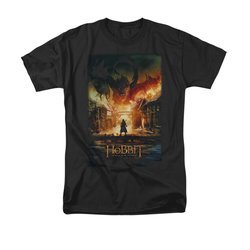 The Hobbit Battle Of The Five Armies Shirt Smaug Poster Adult Black Tee T-Shirt