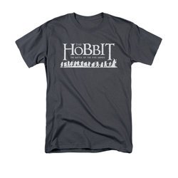 The Hobbit Battle Of The Five Armies Shirt Walking Logo Adult Charcoal Tee T-Shirt