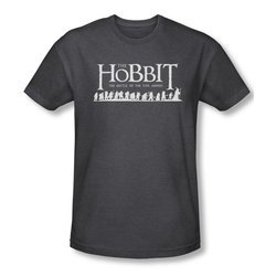The Hobbit Battle Of The Five Armies Shirt Walking Logo Adult Heather Charcoal Tee T-Shirt
