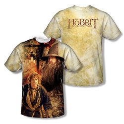 The Hobbit Desolation Of Smaug Bilbo And Gandalf Sublimation Kids Shirt Front/Back Print