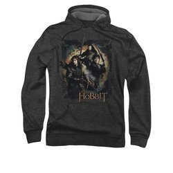 The Hobbit Desolation Of Smaug Hoodie Sweatshirt Weapons Drawn Charcoal Adult Hoody Sweat Shirt