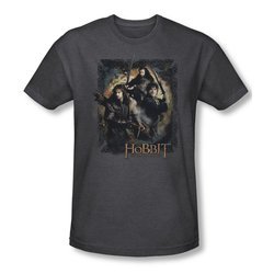 The Hobbit Desolation Of Smaug Shir tWeapons Drawn Adult Heather Charcoal Tee T-Shirt