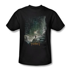 The Hobbit Desolation Of Smaug Shirt At Smaug's Door Adult Black Tee T-Shirt