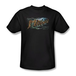 The Hobbit Desolation Of Smaug Shirt Greetings From Mirkwood Adult Black Tee T-Shirt