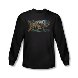 The Hobbit Desolation Of Smaug Shirt Greetings From Mirkwood Long Sleeve Black Tee T-Shirt