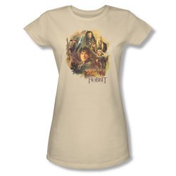 The Hobbit Desolation Of Smaug Shirt Juniors Collage Cream Tee T-Shirt