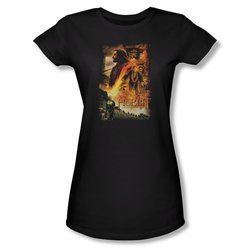 The Hobbit Desolation Of Smaug Shirt Juniors Golden Chambers Black Tee T-Shirt