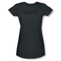 The Hobbit Desolation Of Smaug Shirt Juniors Ornate Logo Charcoal Tee T-Shirt