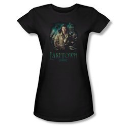 The Hobbit Desolation Of Smaug Shirt Juniors Protector Black Tee T-Shirt