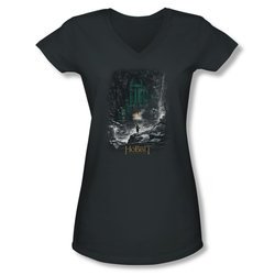 The Hobbit Desolation Of Smaug Shirt Juniors V Neck Second Thoughts Charcoal Tee T-Shirt