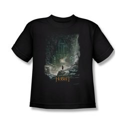The Hobbit Desolation Of Smaug Shirt Kids At Smaug's Door Black Youth Tee T-Shirt
