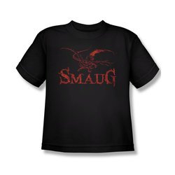 The Hobbit Desolation Of Smaug Shirt Kids Dragon Black Youth Tee T-Shirt